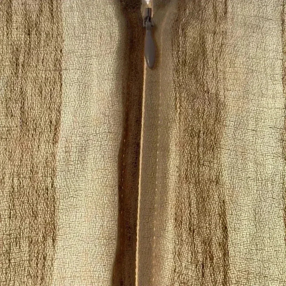 Loft Striped Linen Blend Belted Romper Size 4 - Picture 3 of 5